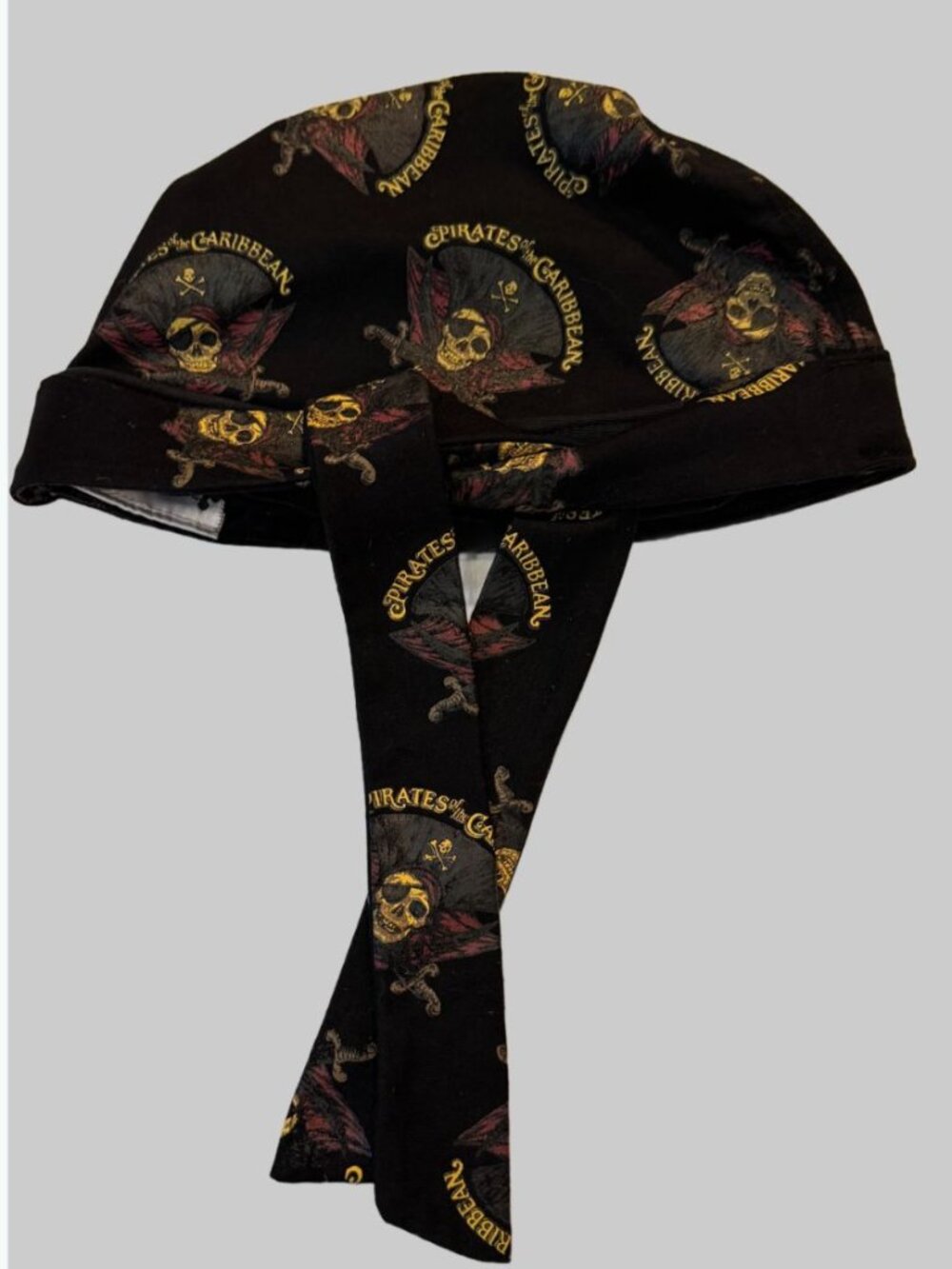 Vintage Disney Pirates of the Caribbean Youth Skull Cap Bandana